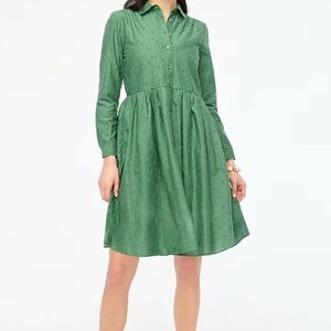 J Crew Green Button-Up Dress Size 0